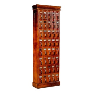 Antique Office Specialty Oak 40-Drawer Document File Cabinet, Circa 1890s–1900s For Sale