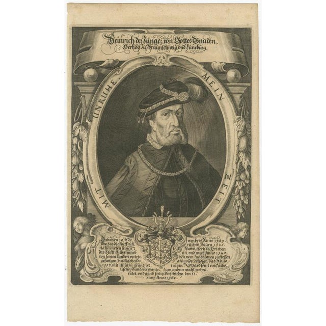 German Engraver, Henry II, Duke of Brunswick-Lüneburg, 1650, Engraving For Sale - Image 9 of 9