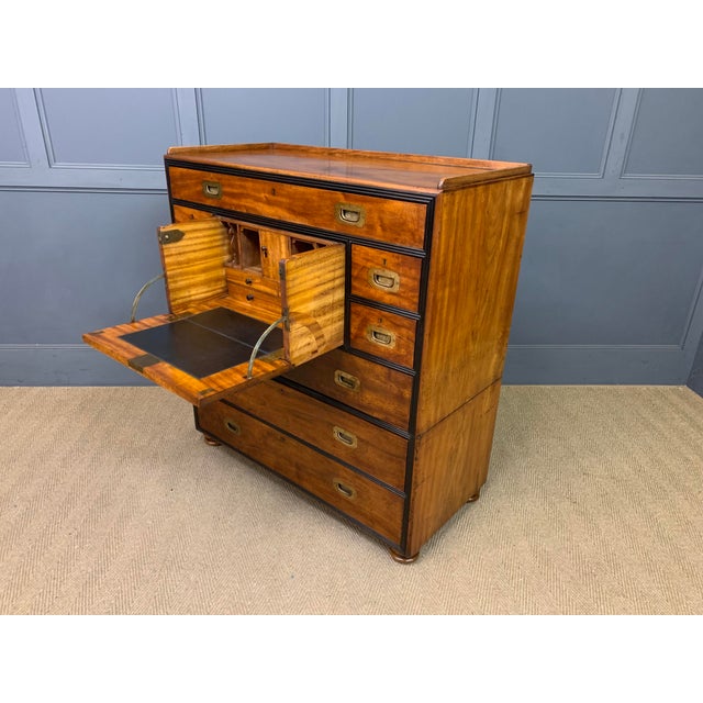 Camphor Wood Secretaire Military Chest, 1835 For Sale - Image 17 of 18