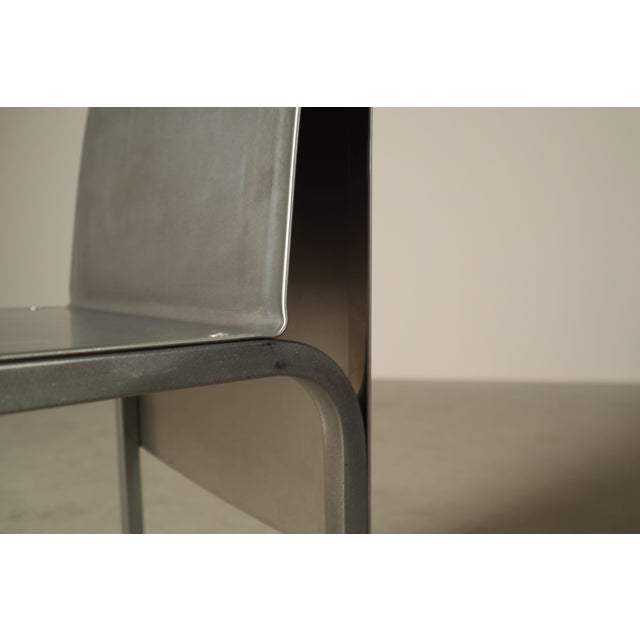 Postmodernist Stainless Steel Dining Chairs, 1980-1990, Set of 6 For Sale - Image 14 of 16