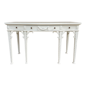 Late 20th Century White Lacquered Chippendale Console by Maitland-Smith