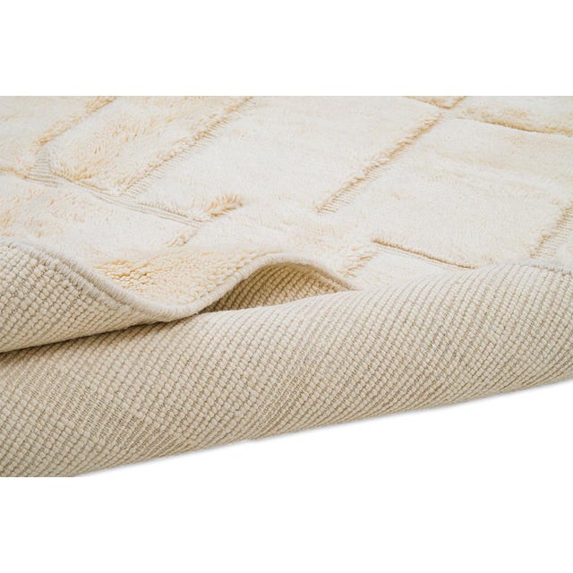 Hand-Knotted Wool Rug by Azele Studio For Sale - Image 9 of 12