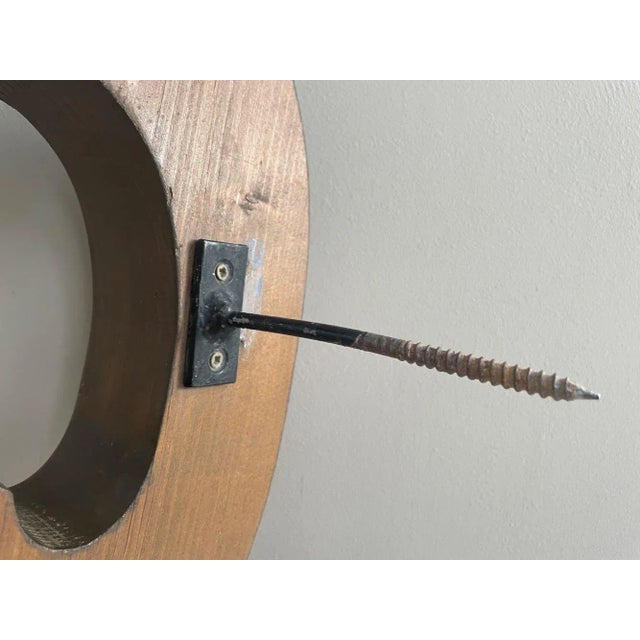 1960s Large Portuguese Wood Block Signage Letter C, 1960s For Sale - Image 5 of 6