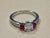 0.70 Ct Natural Ruby & 0.75 Ct Diamond 18 Karat White Gold Cocktail Ring For Sale - Image 10 of 18