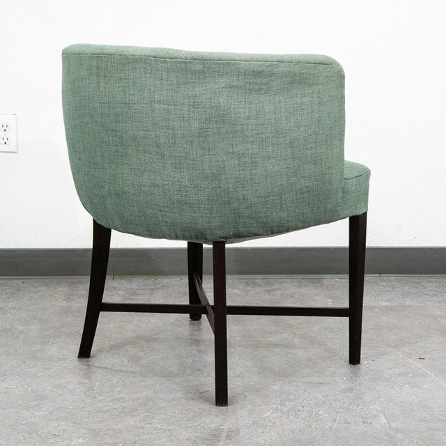 Mid-Century Modern Mid Century Danish Modern Lounge Chair Armchair Green Arms MCM Denmark Lowback For Sale - Image 3 of 12