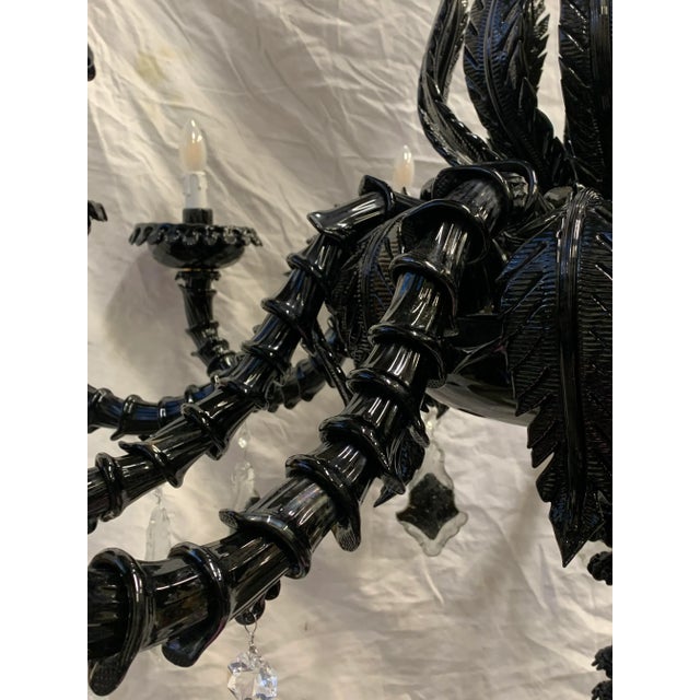 Black Rizzonium Chandelier by Gianni Seguso for Seguso For Sale - Image 11 of 12