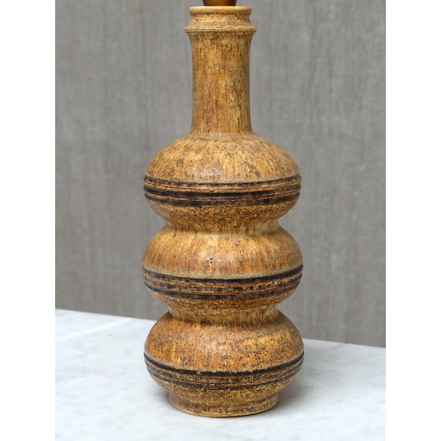 Textile Ceramic Table Lamp by Jette Hellerøe for Axella Keramik, Denmark, 1970s For Sale - Image 7 of 12