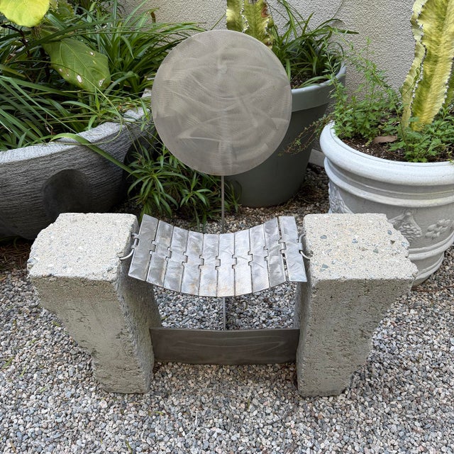 20th Century Brutalist Modernist Concrete and Metal Lounge Chairs For Sale - Image 4 of 18