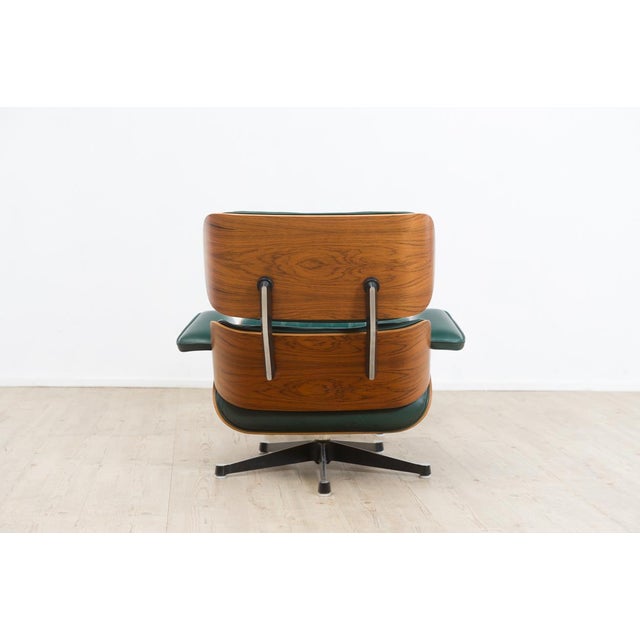 Set of Vintage Lounge Chair with Ottoman in Avocado Green by Charles and Ray Eames for Herman Miller, 1970s For Sale - Image 10 of 18