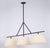 Visual Comfort Suzanne Kasler for Visual Comfort Signature Collette Large Linear Pendant in Aged Iron with Linen Shade For Sale - Image 4 of 5