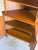 Vintage Danish Modern Teak Corner Cabinet Display Hutch Mid Century Stained Glass Denmark For Sale - Image 9 of 9