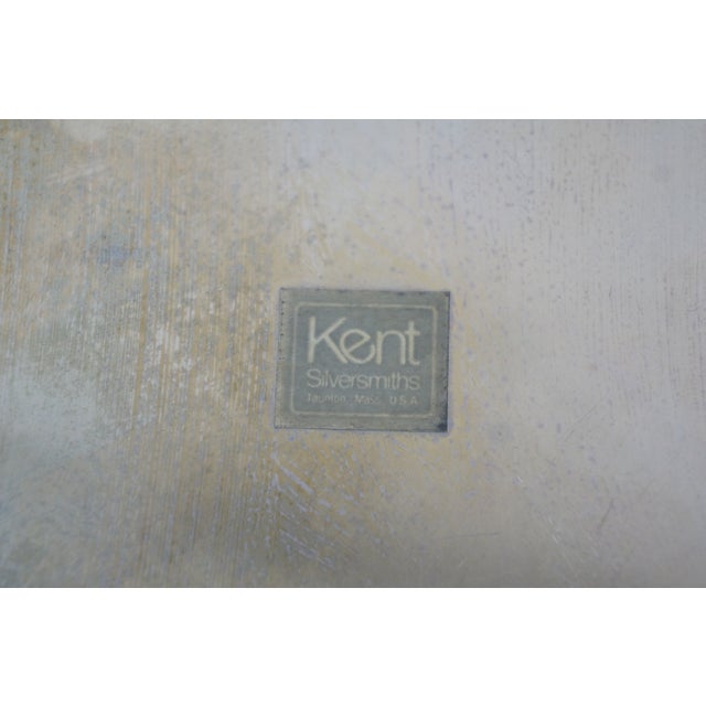 Vintage Round Scalloped Silverplate Serving Platters Bar Vanity Trays 10" to 16" - 7pcs For Sale - Image 9 of 17