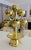 1950s Mid Century Modern Brass Lotus Candelabra For Sale - Image 12 of 13