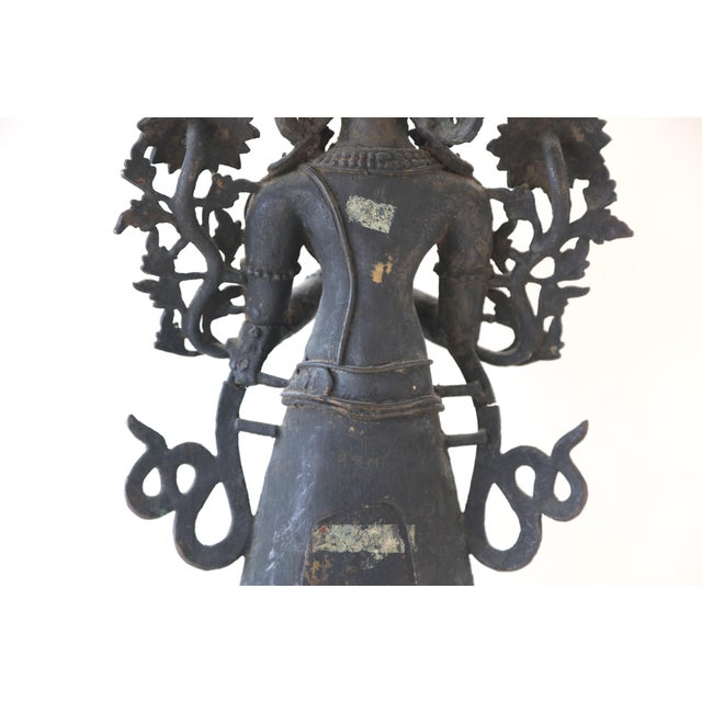 Antique 19th Century Bronze Tibetan Bodhisattva Signed For Sale - Image 10 of 15