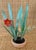 Early 20th Century Vintage Japanese Carved Polychrome Potted Flower For Sale - Image 5 of 10