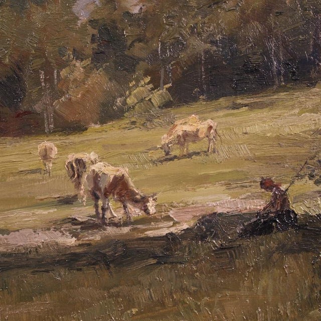 Giuseppe Gheduzzi, Landscape Composition, 1920s, Oil Painting on Board, Framed For Sale - Image 9 of 16