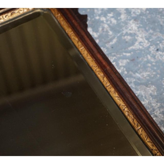 Antique Chippendale Giltwood Wall Mirror with Phoenix, 1760s For Sale - Image 10 of 15