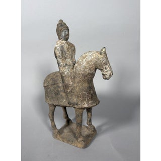 Sculpture of a horseman Mingqi China Tang Dynasty (618-907) For Sale