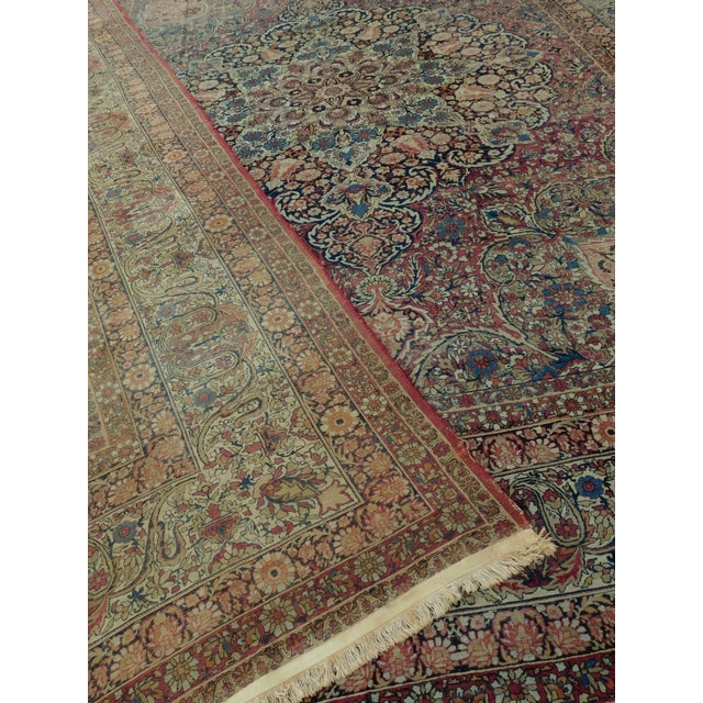 1900s Antique Persian Kerman Lavar Rug- 12′ × 17′10″ For Sale - Image 10 of 13