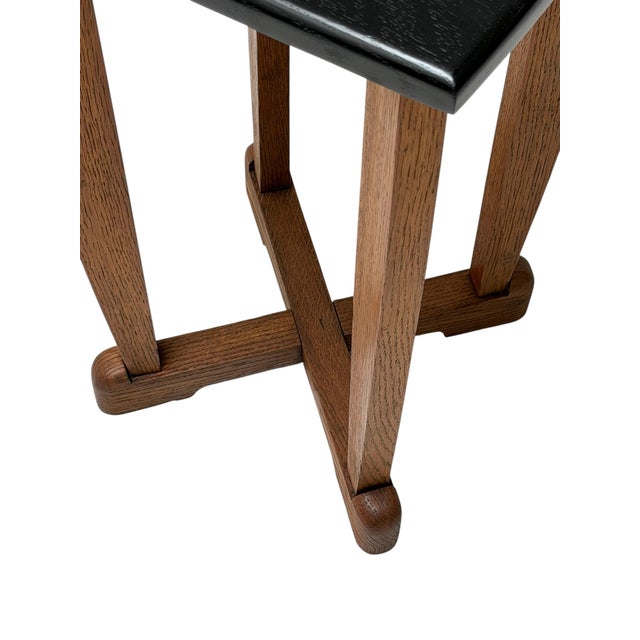 Wood Art Deco Dutch Side Table in Oak, 1920s For Sale - Image 7 of 8
