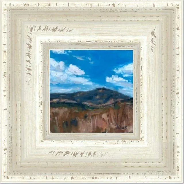 Blue Quiet Places & Journeys — Twin Sisters Mountain, Fairfield California (Original Oil Landscape) For Sale - Image 8 of 8