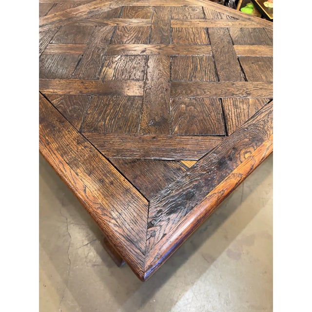 Early 19th Century 18th Century French Parquet Top Table With a Trestle Base For Sale - Image 5 of 11