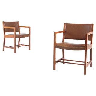 Armchairs by Mogensen for Mobelfabrik, Set of 2 For Sale