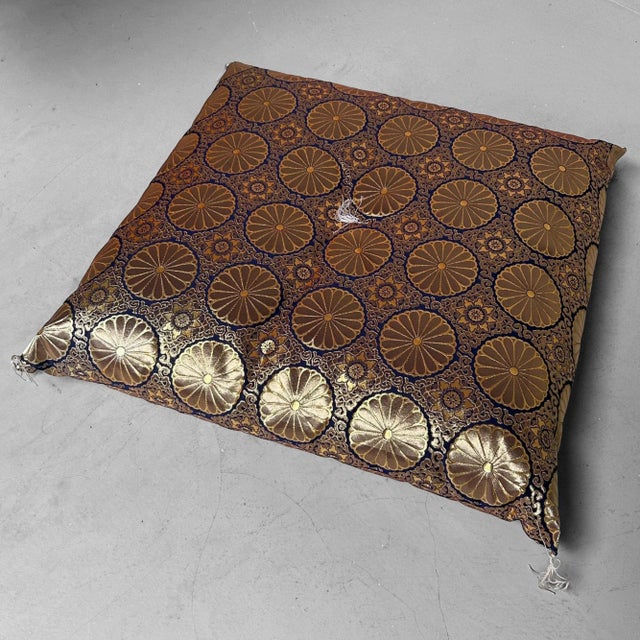 Vintage Japanese Zabuton Buddhist Meditation Cushion, 1980s For Sale - Image 10 of 17