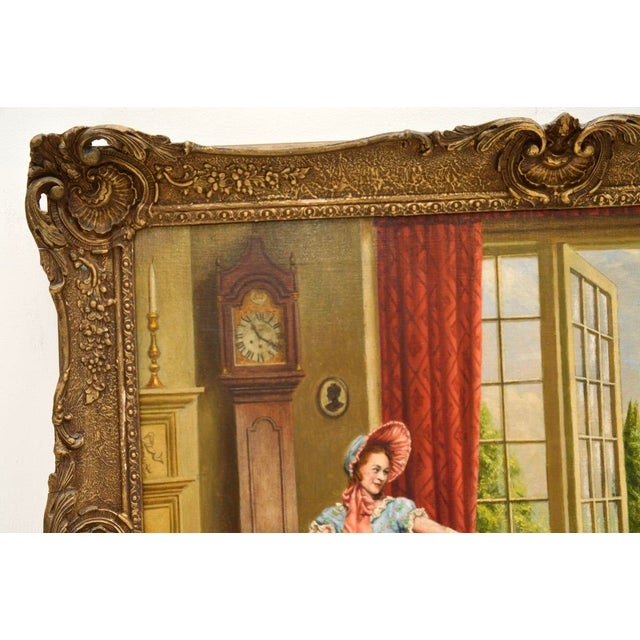 Alfred Lyndon Grace, Figurative Scene, 1880, Oil on Canvas, Framed For Sale - Image 3 of 12