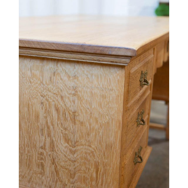 Danish Oak Writing Desk Attributed to Henning Kjærnulf, C. 1970s For Sale - Image 13 of 15