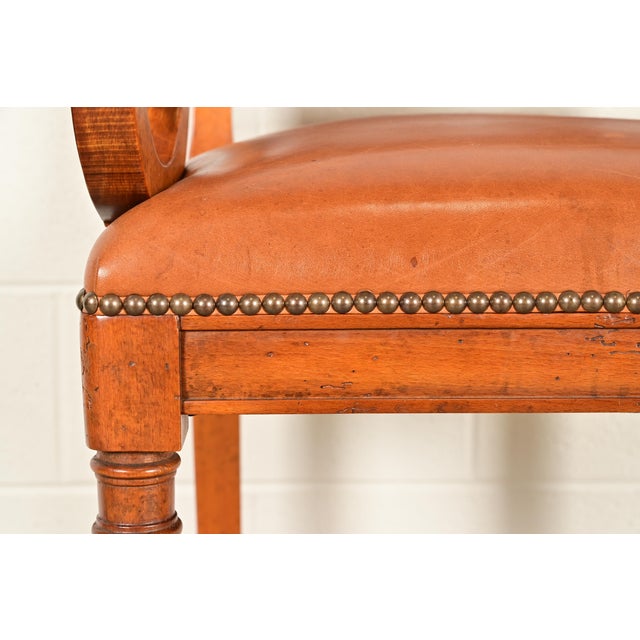 Baker Furniture English Regency Carved Walnut Bar Stools, Set of Four For Sale - Image 9 of 15