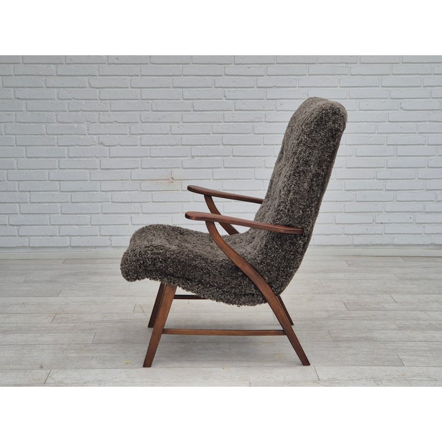 Vintage Danish Armchair in Beech Wood, 1960s For Sale - Image 13 of 18