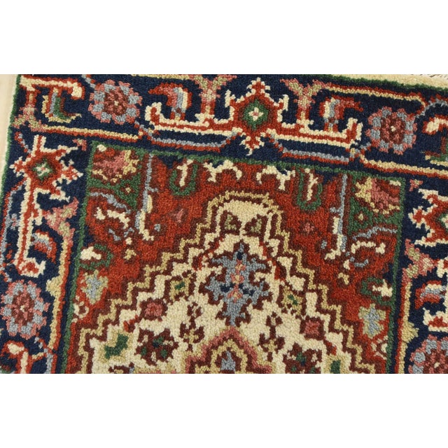 2020s Heriz Rug 2’1” X 3’2” Ivory Wool Tribal Hand-Knotted Oriental Carpet For Sale - Image 5 of 8