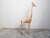 Beige Mid-Century American Carved Wooden Giraffe Sculpture with Natural Finish For Sale - Image 8 of 12
