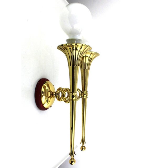 High quality handcrafted from solid brass, 2 E27 sockets each, original condition, the light bulbs work, but there is no...
