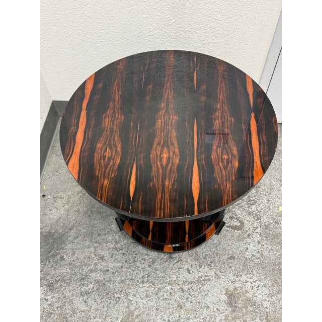 New Art Deco Style Macassar Ebony Side Table For Sale - Image 9 of 12