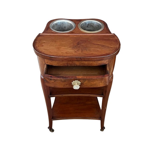 French A Louis XVI Mahogany Rafraichissoir in the Manner of Joseph Gengenbach Canabas For Sale - Image 3 of 8