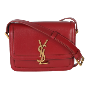 Red Smooth Calfskin Small Solferino Satchel