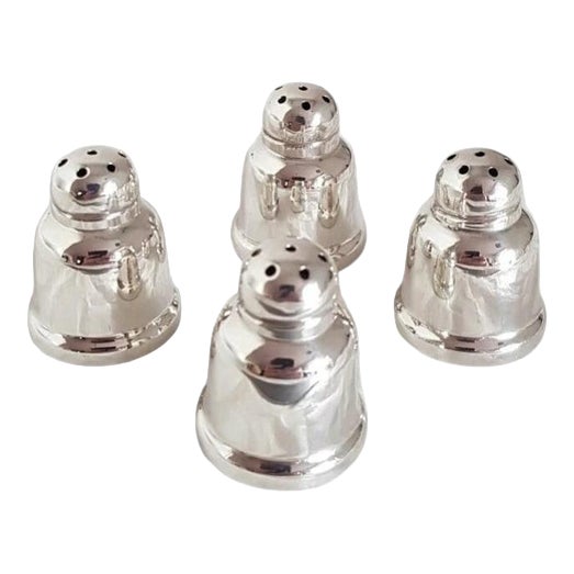 Antique Art Deco American Silver Pepperettes from L Brothers, 1920s, Set of 2 For Sale