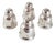 Antique Art Deco American Silver Pepperettes from L Brothers, 1920s, Set of 2 For Sale