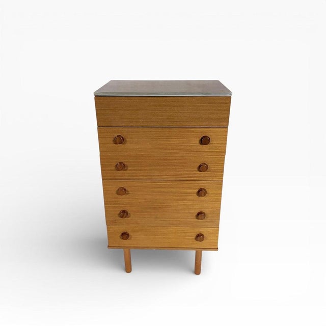 1960s Mid-Century Modern Teak Chest of Drawers with Lift-Up Mirror, 1960s For Sale - Image 5 of 7
