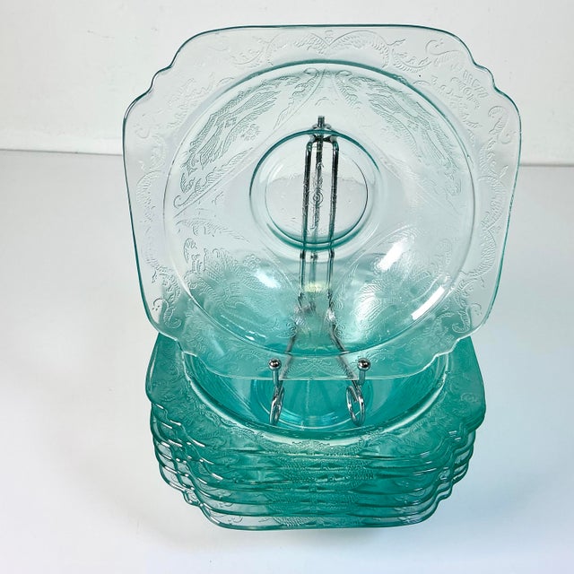 Victorian 1970s Vintage Victorian Boho Chic Indiana Glass Co. Recollection Dessert Bowls - Set of 8 For Sale - Image 3 of 11