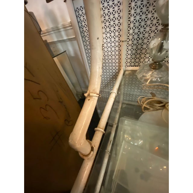 Hollywood Regency Enameled Faux Bamboo Etagere For Sale - Image 11 of 12