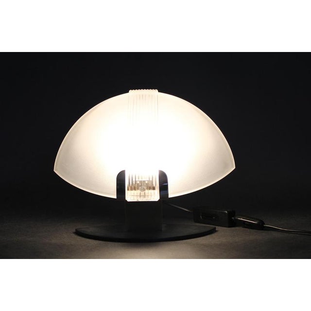 Mid-Century Italian Frosted Glass Table Lamps attributed to F. Fabbian, 1980s, Set of 2 For Sale - Image 12 of 13