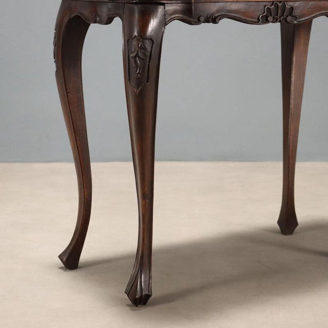 Wood Walnut and Beech Game Table with Walnut Stain For Sale - Image 7 of 10