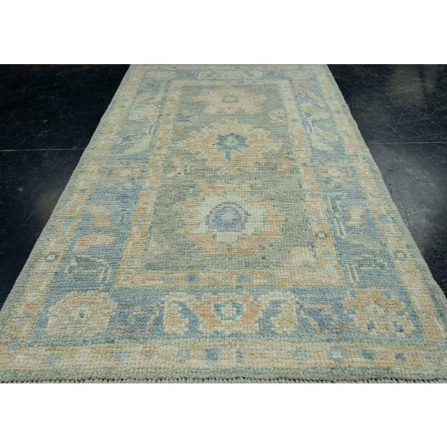 Turkish Oushak Rug 2'1" x 3'6" #17305 For Sale In Houston - Image 6 of 8