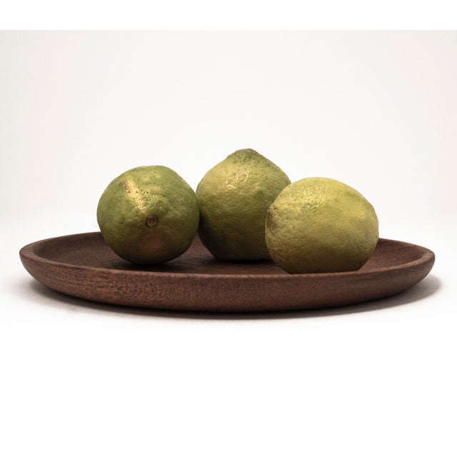 Round Walnut Wood Bowl, 1960s For Sale - Image 11 of 13
