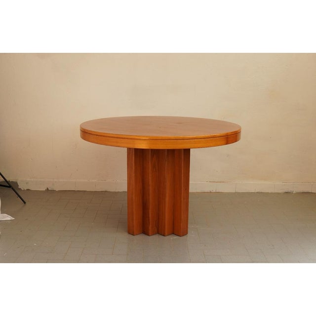 An Exceptional Italian Brutalist Dining Table in Oak, 1970s For Sale - Image 4 of 7