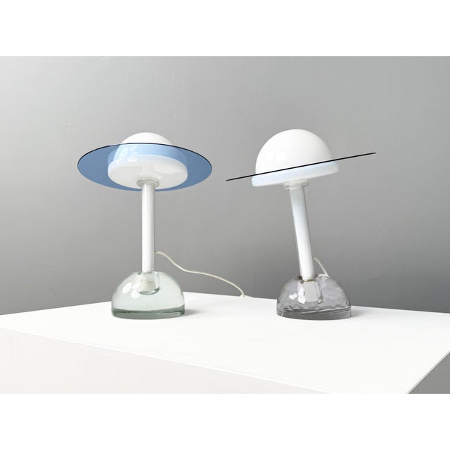 Model 2701 Plutone Table Lamps in Glass by Daniela Puppa for Fontana Arte, Italy, 1981, Set of 2 For Sale - Image 6 of 7