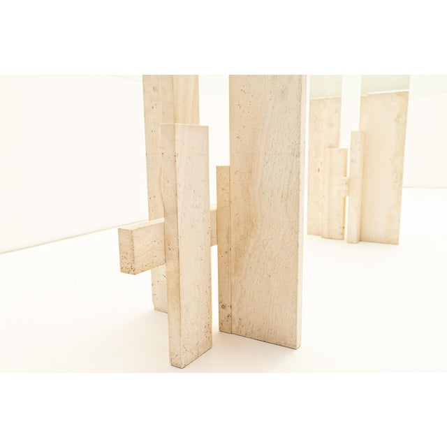 Travertine Dining Table by Willy Ballez, 1970s For Sale - Image 6 of 7